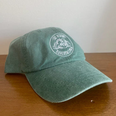 green hat for gourmet marshmallow company