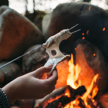 Load image into Gallery viewer, gourmet marshmallows being roasted near a fire

